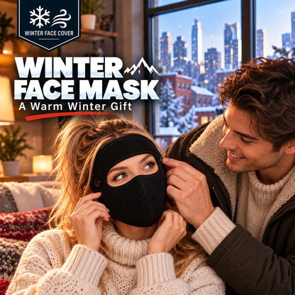 Winter Face Cover with Detachable Goggles – Windproof Thermal Fleece Mask
