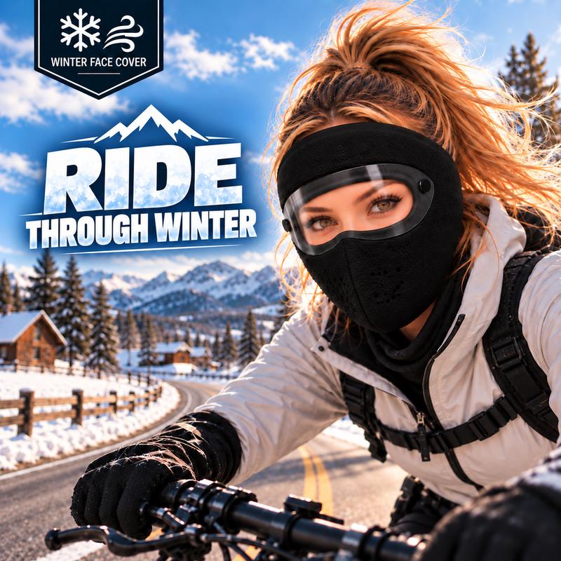 Winter Face Cover with Detachable Goggles – Windproof Thermal Fleece Mask