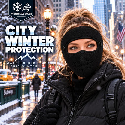 Winter Face Cover with Detachable Goggles – Windproof Thermal Fleece Mask