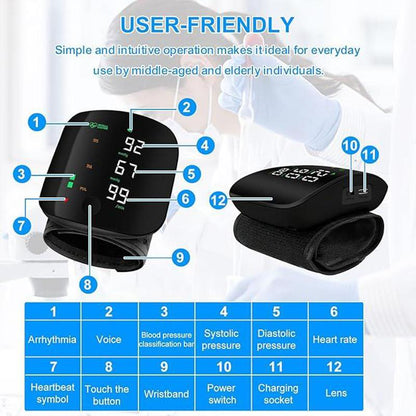 Smart Wrist Blood Pressure Monitor